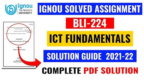 BLI 224 Solved Assignment 2021-22 PDF | BLI 224 Solved Assignment 2021-22 In English | Bli 224 IGNOU