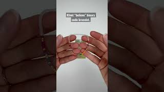 Gustav Klimt inspired “believe” binary code bracelet.