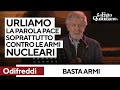 Basta armi, Odifreddi sul palco con Santoro: &quot;Urliamo la parola pace contro gli armamenti nucleari&quot;