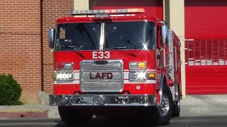 LAFD Engine 33 & Rescue 33 Responding