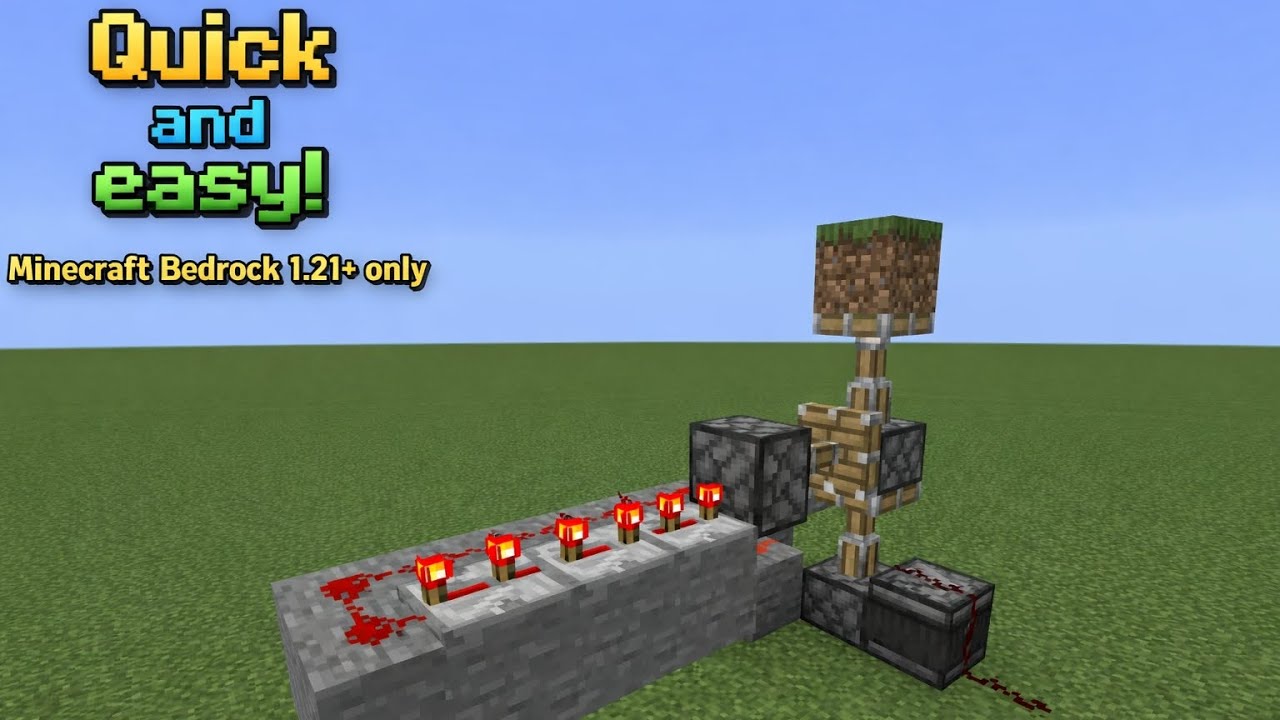 Minecraft Bedrock 1x1 hidden floor door | check description for credits! 