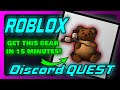 New! FREE! Roblox Bobo The Picnic Bear Item! GET IT IN 15 MINUTES BY PLAYING ROBLOX!!! Discord Quest