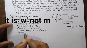 Belt Drive problems-4 Design of machine elements-2 ( SVIT, VTU, SAVI) lec-6