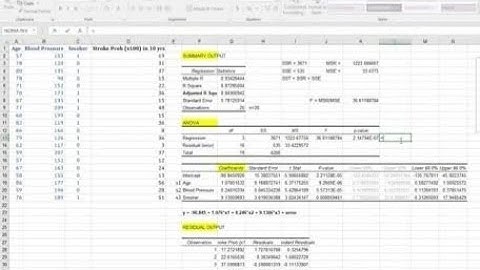 Linear Regression in Excel and How to Interpret Regression Results