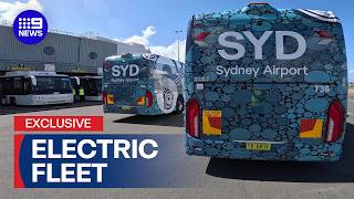 Sydney Airport converts bus fleet to electric | 9 News Australia