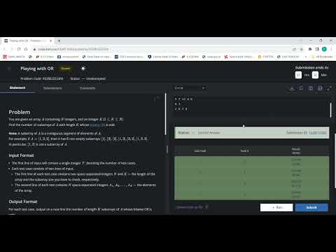 Playing with OR|| CODECHEF|| STARTERS 106|| DIVISION 2