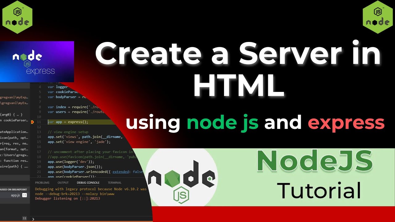 Build a Server in Your HTML App with Node.js & Express - YouTube