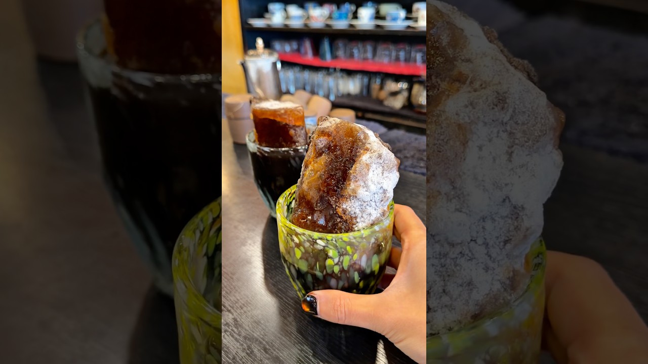 珈琲氷を丸ごと入れる究極のコーヒー！【店名】炭火焙煎珈琲　無　#japanesefood