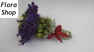 Lavendel Blumenstrauß, Liegestrauß ❁ Trockenblumenstrauß selber machen ❁ Deko Ideen mit Flora-Shop