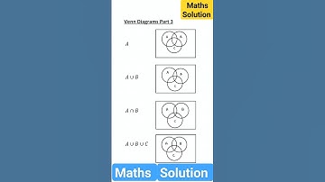 Venn Diagrams Operations on Sets Part 3 union and intersection in three Sets NCERT @MathsSolution1
