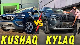 New Skoda Kylaq Vs Kushaq🔥 Comparison✅₹7.89Lakh Vs ₹10.89Lakh Prestige Top Model 😍|Full 