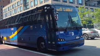 MTA: 2026 Prevost X3-45 #1844 / 2018 Novabus LFSA #5522 on the BxM9/M60 SBS @ E. 125th St/3rd Avenue