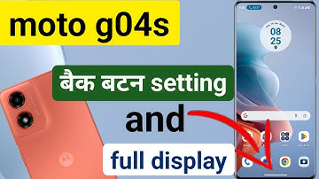 Moto g04s back button setting | home key hide moto g04s full display kaise kare