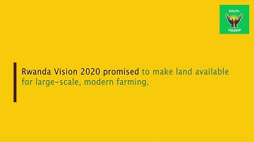 Rwanda vision 2020 and Land management