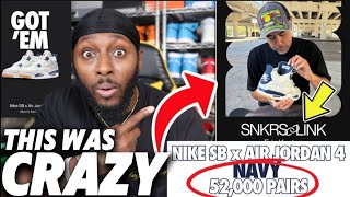 BEST SHOCK DROP EVER?! Jordan SB 4 Navy SNKR Link Was INSANE!