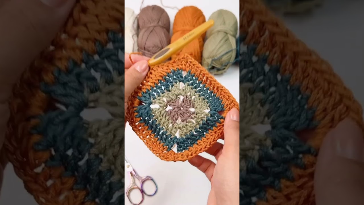 Kit sac crochet granny square, kit diy, sac granny square, sac crochet –  brin brun