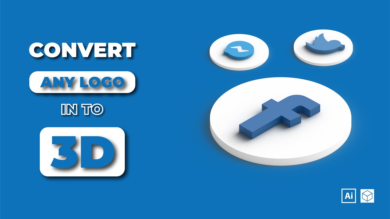 Convert any logo to 3D isometric logo Adobe Illustrator 2022 - YouTube