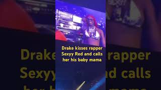 Drake kisses Rapper Sexyy Red and calls her his baby mama #drake #news #london