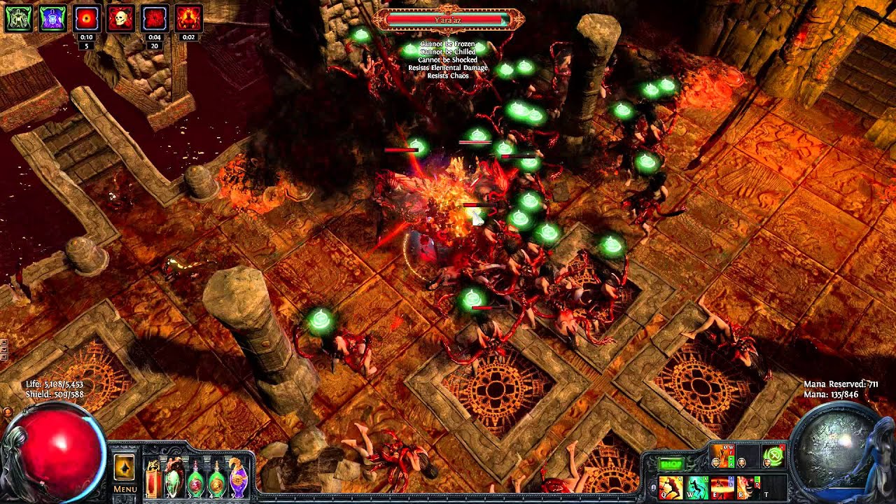 Path Of Exile Corrupted Blood Stacks To Tank Test Youtube