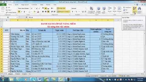 Excel: bài 4- Các thao tác trên bảng tính MS Excel - Megabits