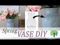 Spring vase decor diy  see how i transform a dollar tree glass vase using spackling
