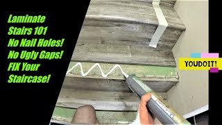 How to Laminate Stairs. Stair Noses. Step by Step Installation. DIY. 101 with GoPro. SHORT