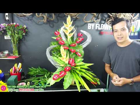 Video Mẫu cắm hoa Nhà thờ đẹp 81| Cách cắm hoa Chuối lửa 2... - youtube