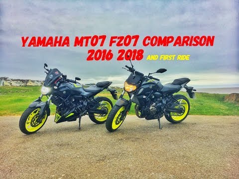 Yamaha MT07 FZ07 2016 2018 Comparison And First Ride 