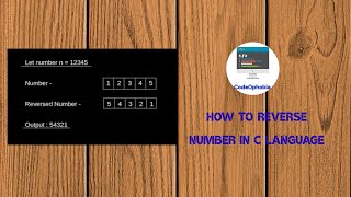 Learn how to reverse a number in C language