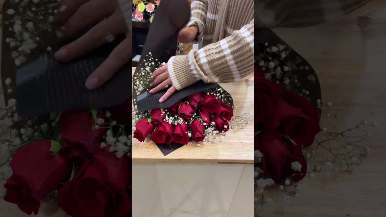 Small Dozen Red Flowers Bouquet Flowerarrangement Roses Bouquetoflove Flowerbouquet