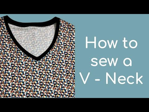 How to Sew the Perfect V Neckband - YouTube