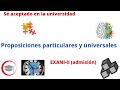 Proposiciones particulares y universales para EXANI-II (admisión)