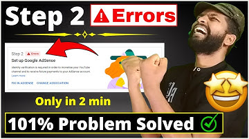 Adsense Step 2 Error Kaise Fix Kare Hindi | Youtube monetization step 2 Error Solve Kaise Kare