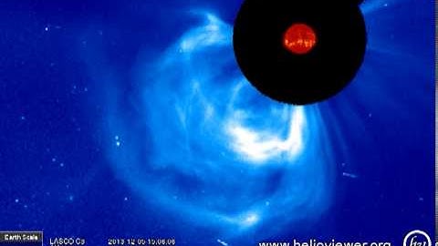 AIA 304, LASCO C3 (2013-12-05 11:57:07 - 2013-12-05 23:15:19 UTC)