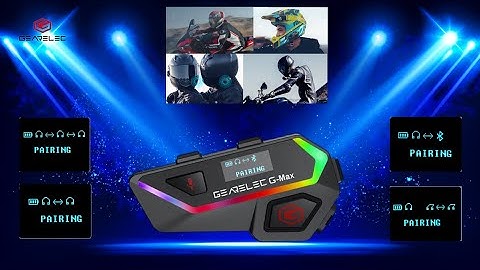 GEARELEC G-Max Motorcycle Helmet Bluetooth Intercom Headset 2000m 6 Riders BT 5.2 Interphone