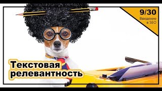 Урок 9: Текстовая релевантность документа. Введение в SEO Урок 9: Текстовая релевантность документа. Введение в SEO