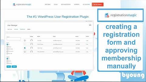 User registration workflow for manual approval using RegistrationMagic and WordPress