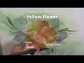 Basic yellow flower  using acrylic   with yovette