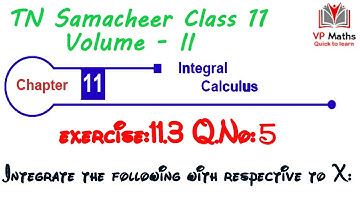 TN Samacheer class 11 maths Chapter 11 Exercise 11.3 Q.No 5 Integral Calculus