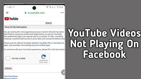Fix YouTube Videos Not Playing On Facebook