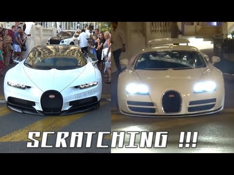 SCRATCHING 2.700.000 € Bugatti Chiron & 2.300.000 € Veyron Supersport !