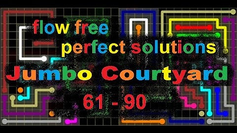 Flow Free - Jumbo Courtyard - Perfect Solutions for levels 61 - 90