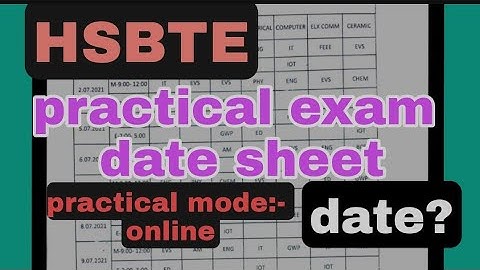Hsbte update. pratical examination date sheet. #Hsbte