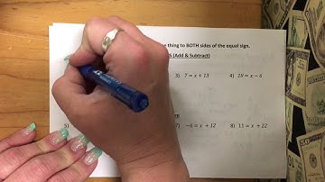 Solving one step equation notes