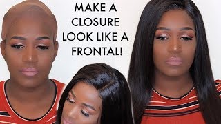 HOW TO MAKE A CLOSURE LOOK LIKE A FRONTAL SIS YOU GOT TO TRY THIS!! ft Nadula Hair