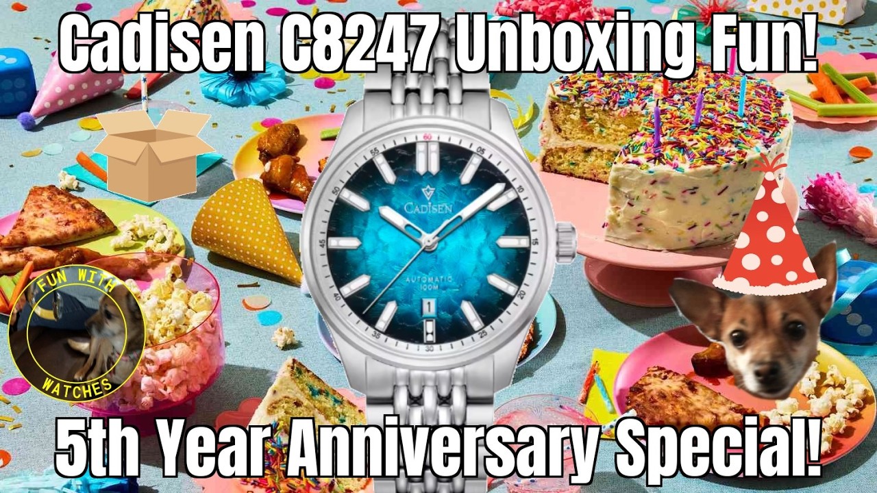 Распаковка автоматических часов Cadisen C8247: специальный выпуск к 5-летию модели!