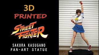 Sakura Kasugano Street Fighter 3d Printed Fan Art Statue