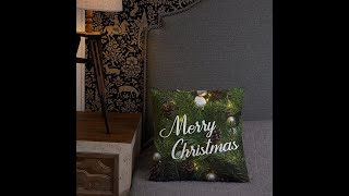 Merry Christmas Throw Pillow
