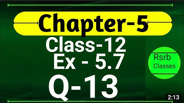 Class 12 Ex 5.7 q13 ।Differentiability।Class 12 5.7 q13।Q13 Class 12 ex 5.7।