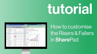 SharePad customised Risers & Fallers  | Tutorial by ShareScope | SharePad 522 views 8 months ago 3 minutes, 29 seconds